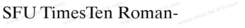 SFU TimesTen Roman字体转换